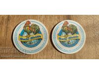 Collector's coasters, two pieces, new