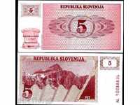 ЗОРБА  АУКЦИОНИ СЛОВЕНИЯ 5 ТОЛАРА 1990   UNC