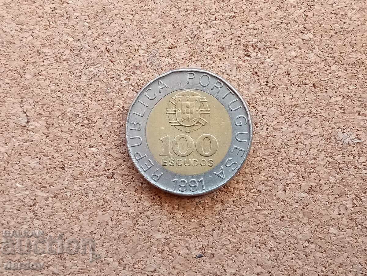 Portugal 100 escudos 1991 with price 1.10 BGN | € 0.56 Portugal 100 escudos 1991 with price 1.10 BGN | € 0.56