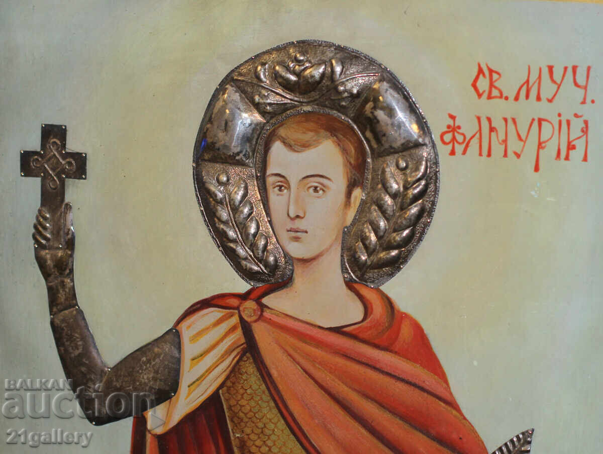 Delivery of Hand-painted large icon of the Holy Martyr Phanurios Delivery of Hand-painted large icon of the Holy Martyr Phanurios