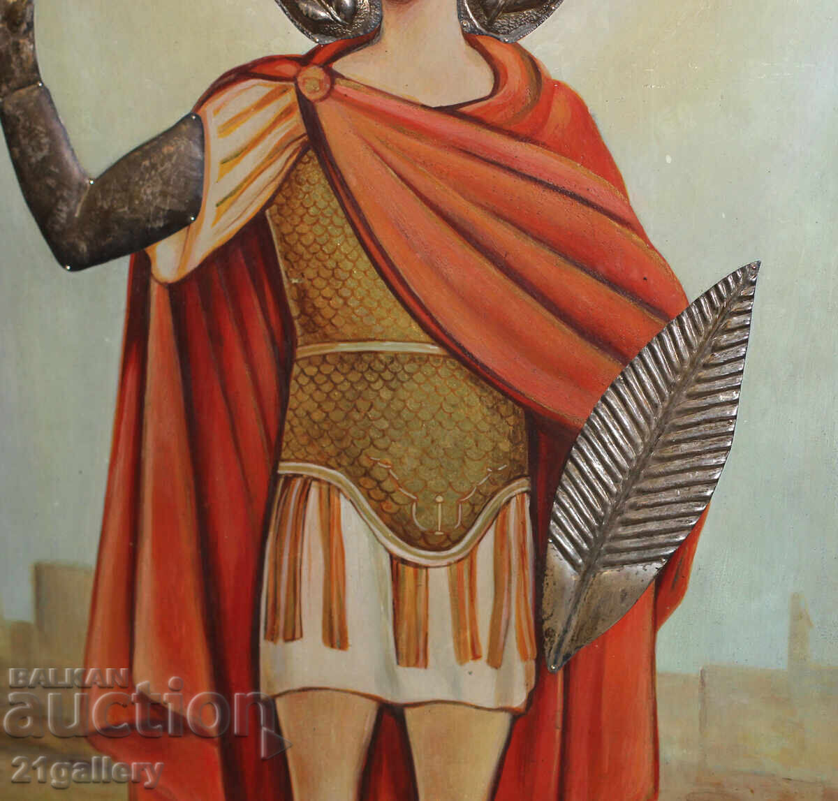 Hand-painted large icon of the Holy Martyr Phanurios - 5 Hand-painted large icon of the Holy Martyr Phanurios - 5