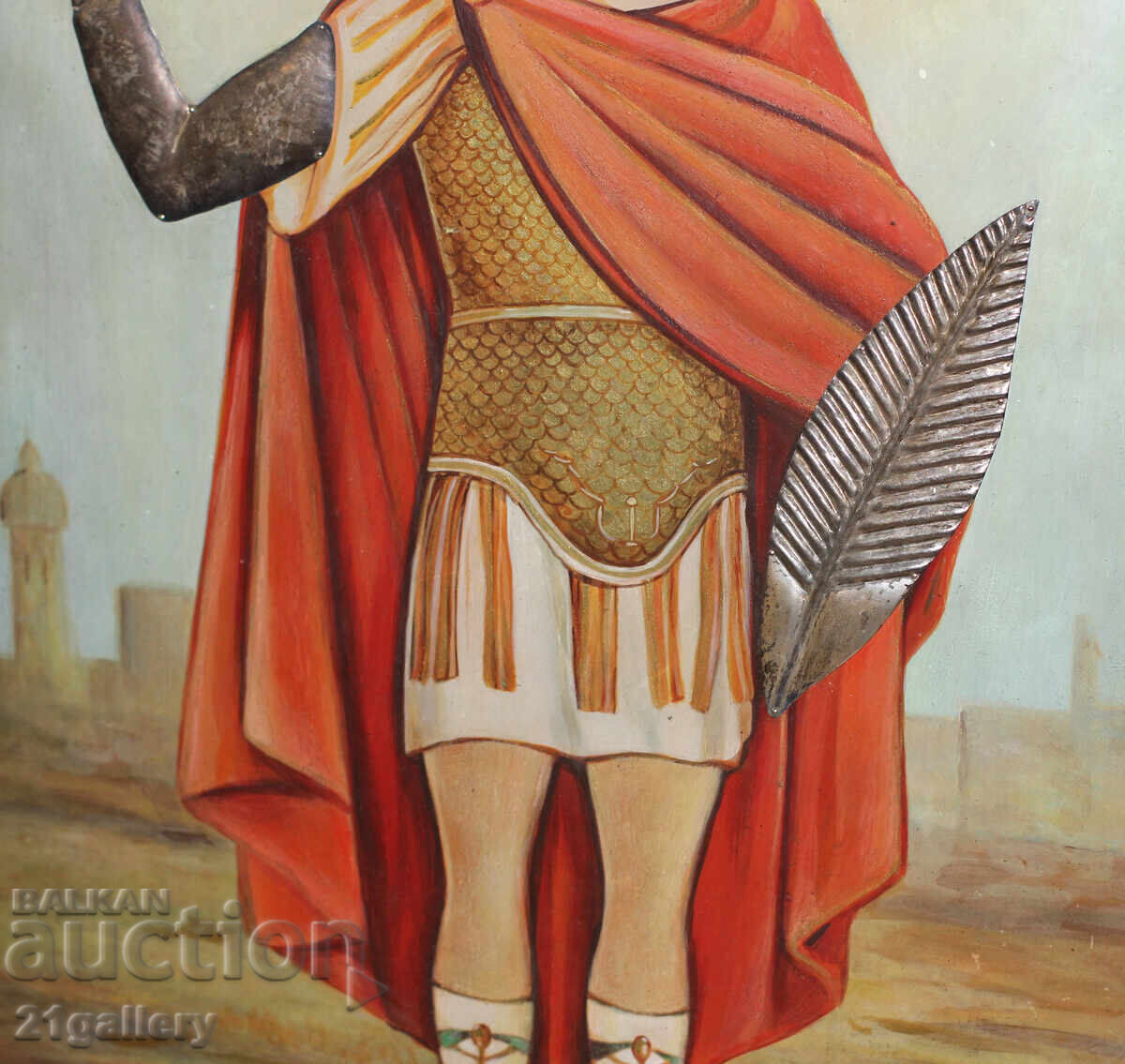 Hand-painted large icon of the Holy Martyr Phanurios - 6 Hand-painted large icon of the Holy Martyr Phanurios - 6