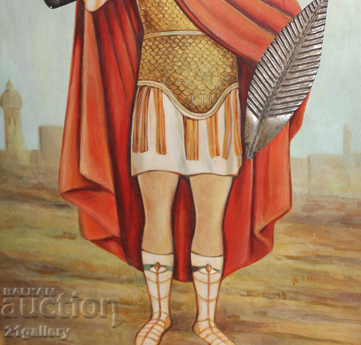 Hand-painted large icon of the Holy Martyr Phanurios - 7 Hand-painted large icon of the Holy Martyr Phanurios - 7