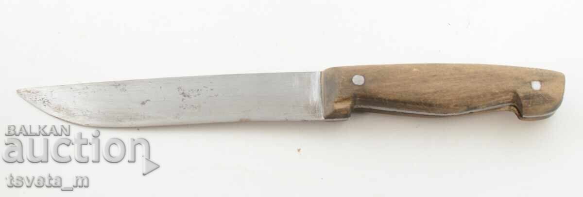Auction Antique knife with wooden handle and scabbard Auction Antique knife with wooden handle and scabbard