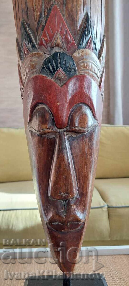 Sculptură în lemn Africa pentru cunoscători înălțime 56 cm - 5