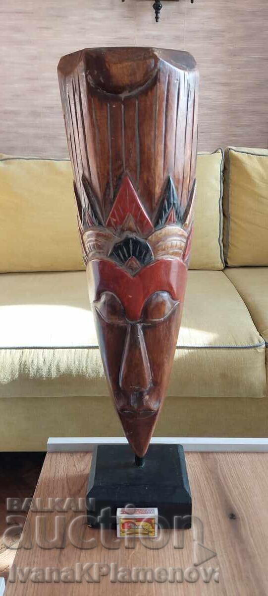 Sculptură în lemn Africa pentru cunoscători înălțime 56 cm - 6