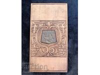 Стара СОЦ Дърворезба кована медна свастика ГЕРБ град ПРЕСЛАВ