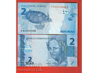 BRAZIL BRAZIL 2 Rial TURTLE τεύχος 201* NEW UNC under 2