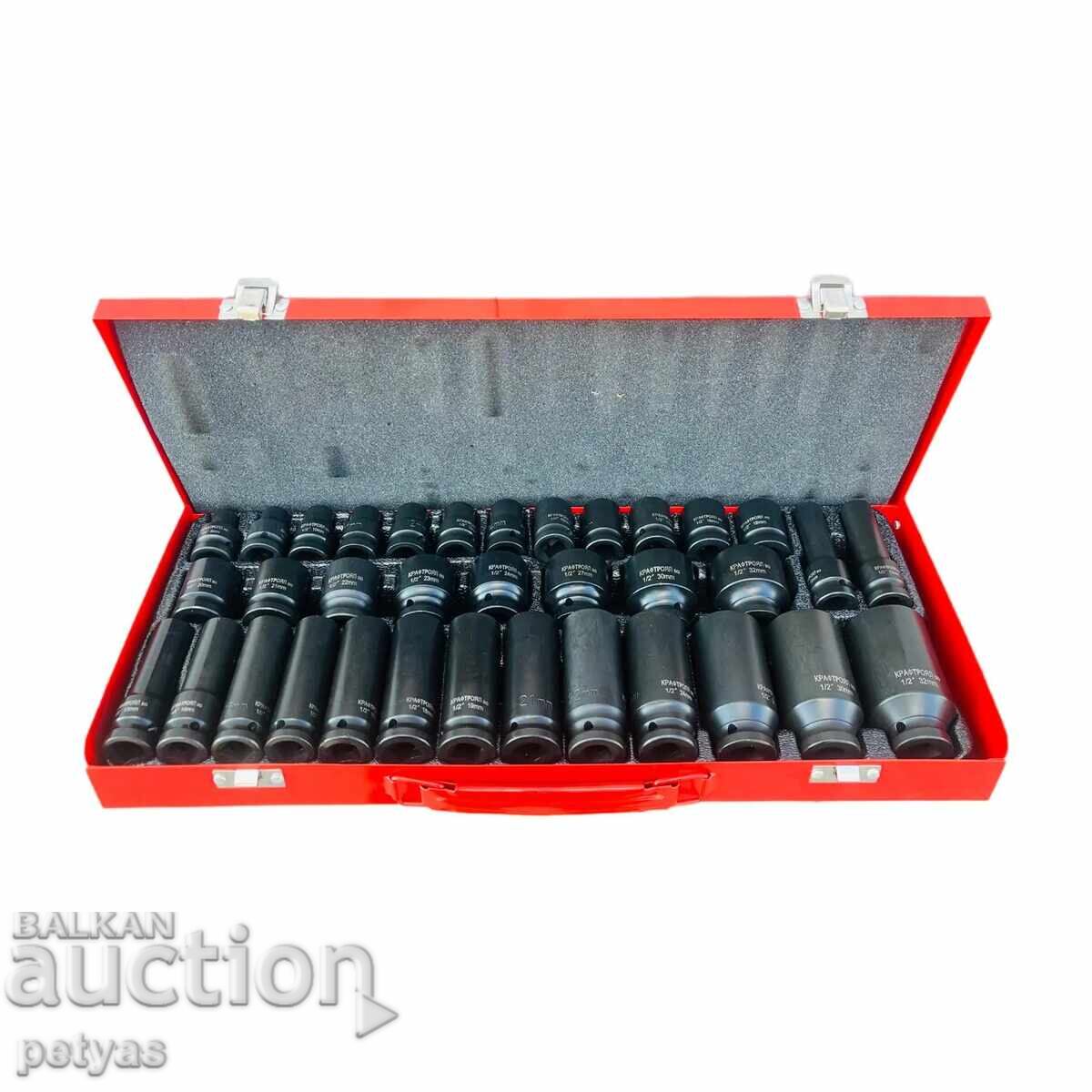 Auction Impact Socket Set 1/2″ KraftRoyal 35 Pieces Auction Impact Socket Set 1/2″ KraftRoyal 35 Pieces