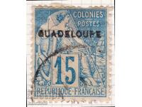 France/Guadeloupe-1891-Colonial allegory-Overlapping "Guadeloupe",cl.