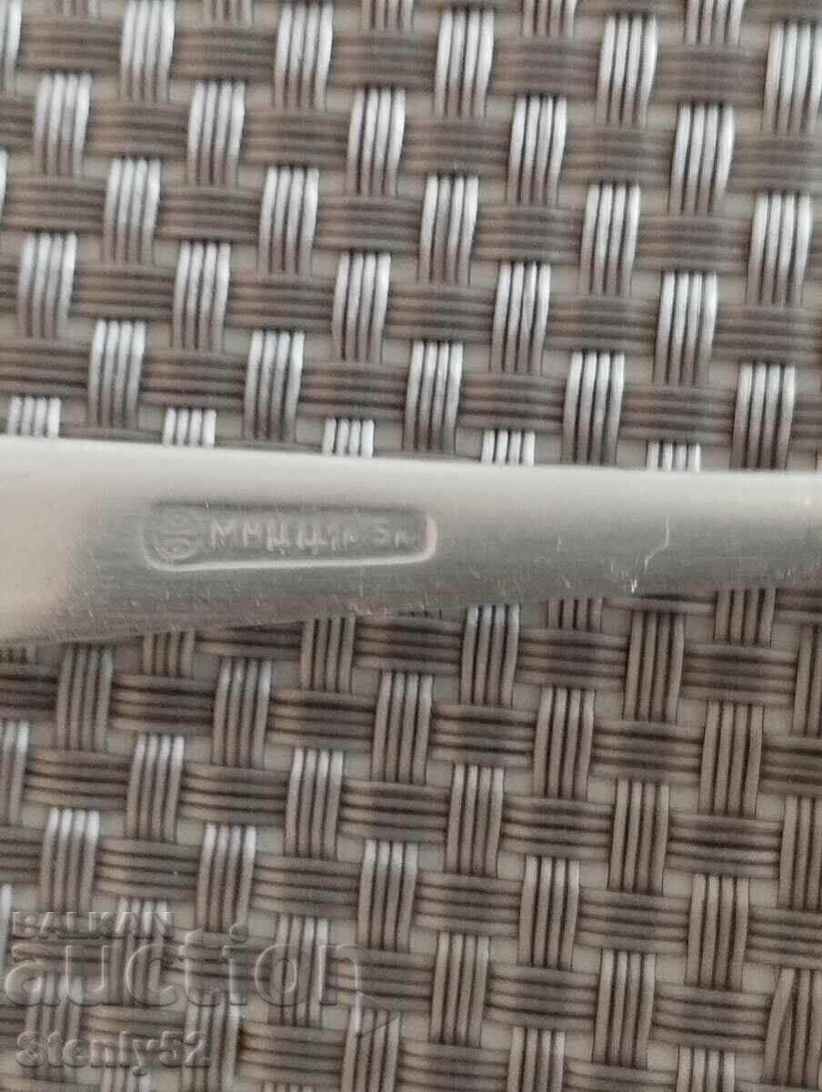 Silver-plated Melchior cutlery 2 pcs. spoons and 1 pc. - 5