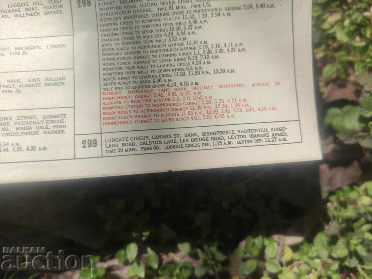 Auction London bus map 1936 Auction London bus map 1936