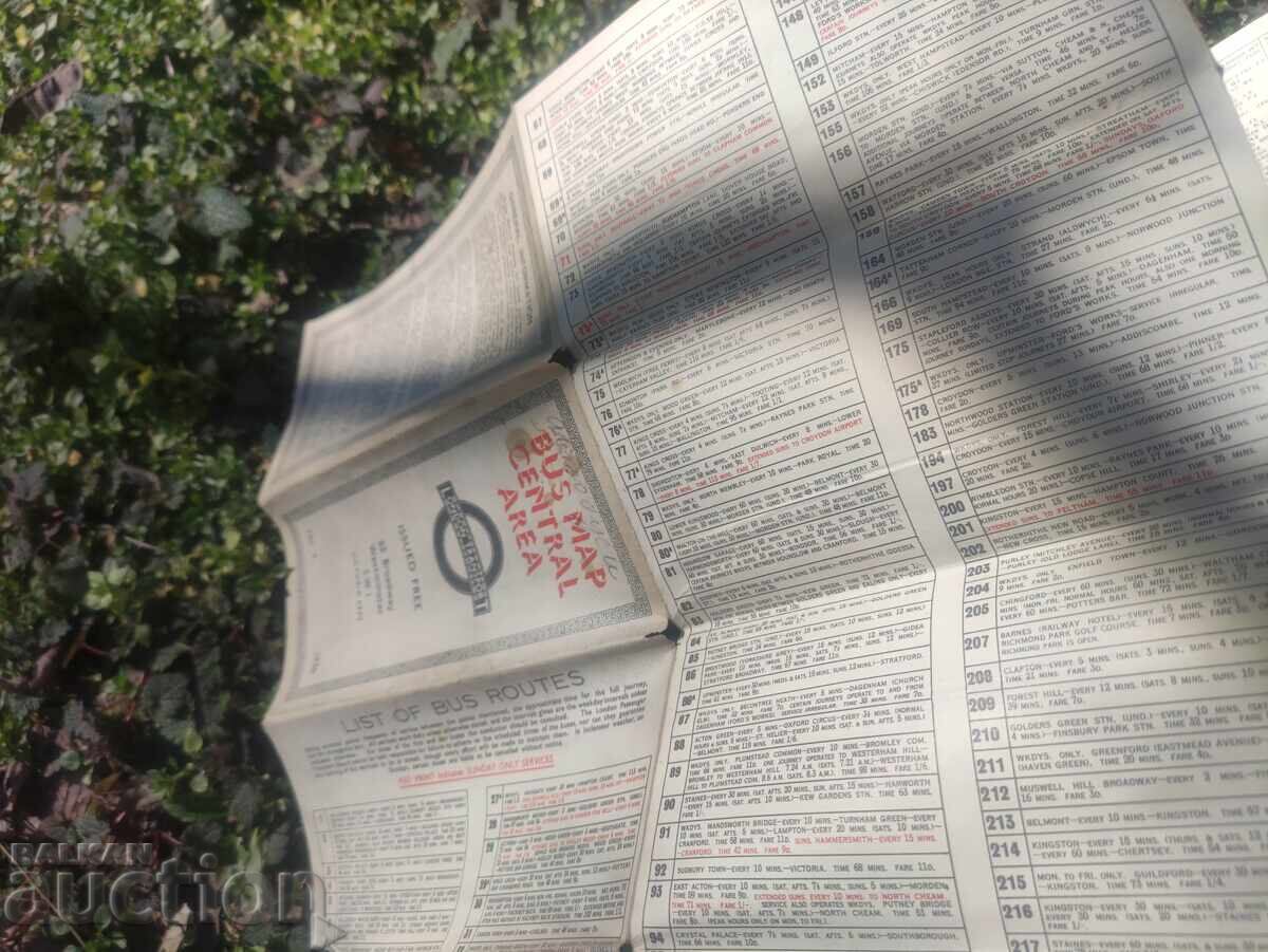 Delivery of London bus map 1936 Delivery of London bus map 1936