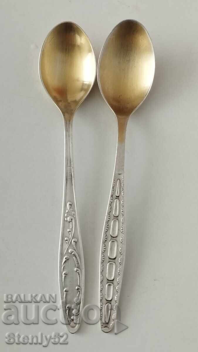 Silver-plated cupronickel spoons for tea, coffee and baby feeding.