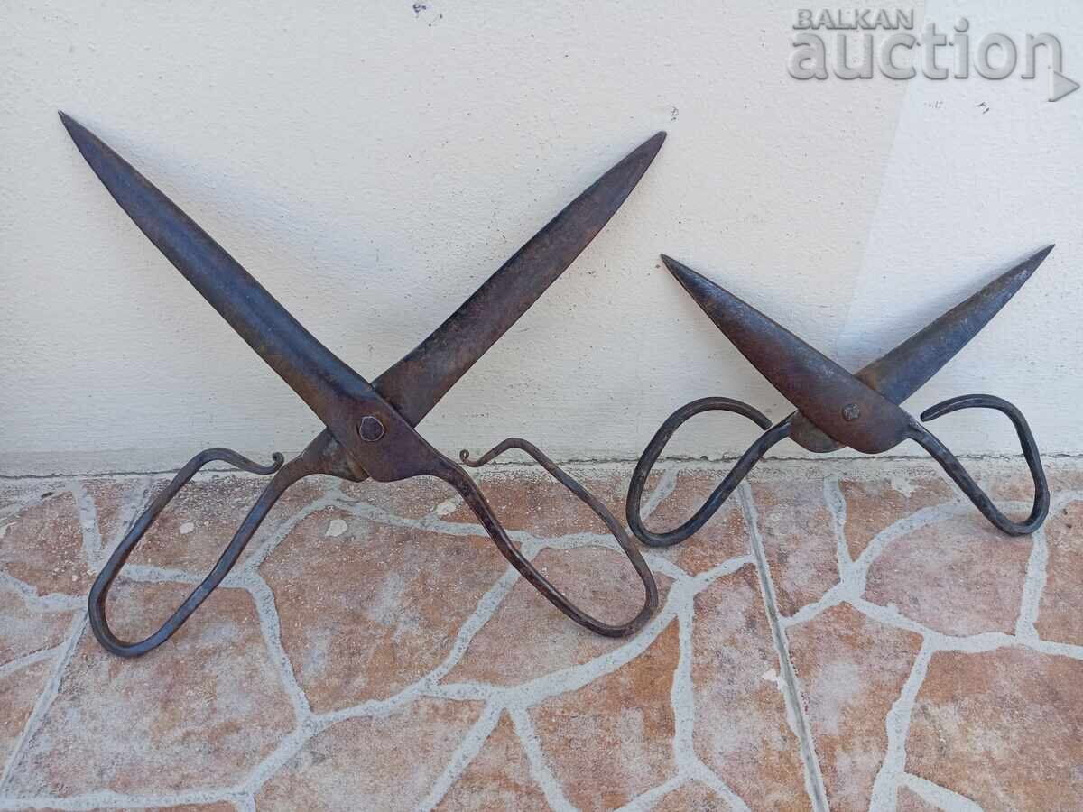 pair of antique forged scissors scissors - 5 pair of antique forged scissors scissors - 5