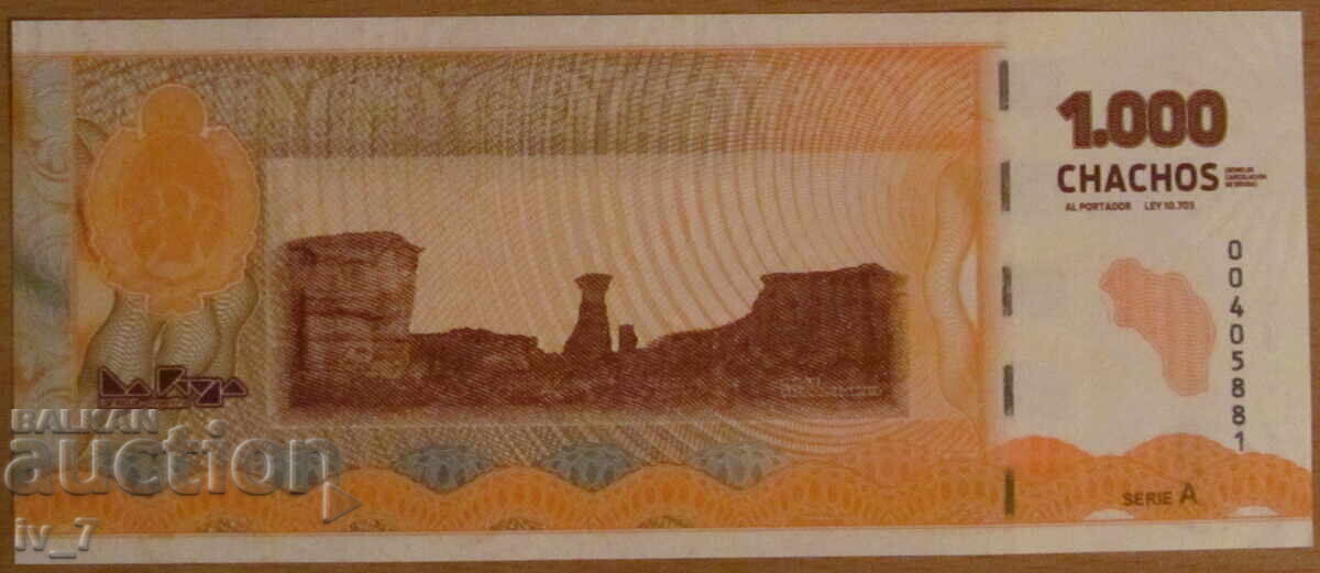 1000 CHACHOS anul 2024, ARGENTINA - UNC cu preț 19.99 BGN | € 10.22 1000 CHACHOS anul 2024, ARGENTINA - UNC cu preț 19.99 BGN | € 10.22