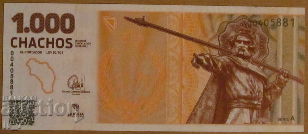 1000 CHACHOS anul 2024, ARGENTINA - UNC 1000 CHACHOS anul 2024, ARGENTINA - UNC