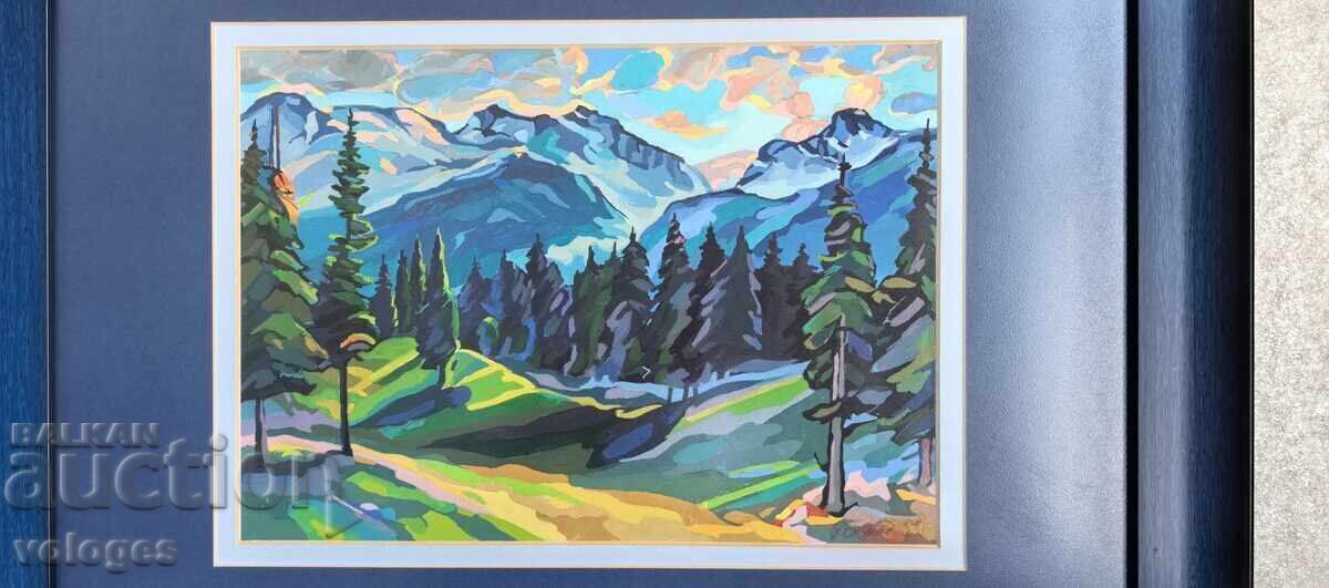 Delivery of Lyuben Tsvetanov(1941-), Mountain Landscape