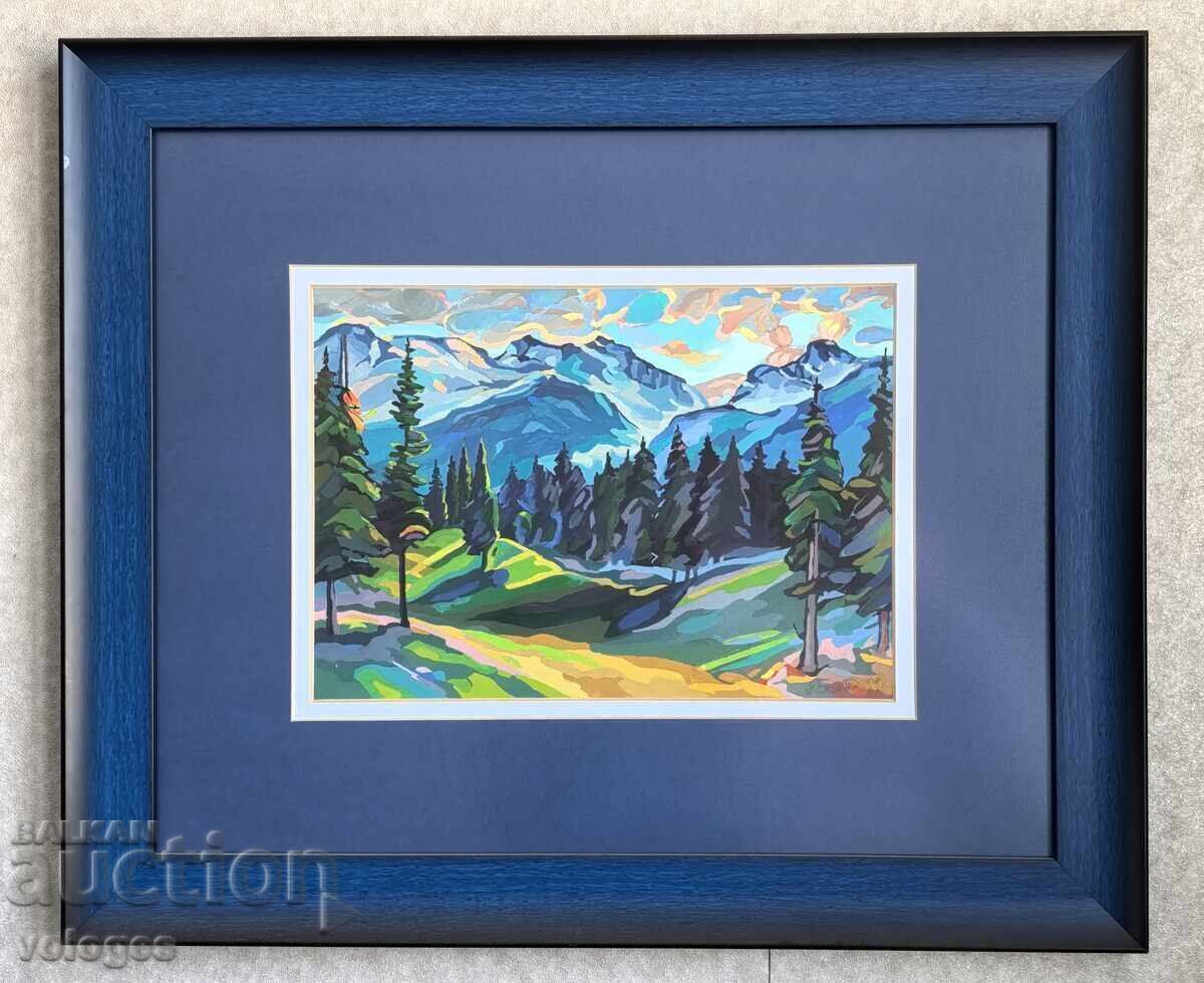 Lyuben Tsvetanov(1941-), Mountain Landscape