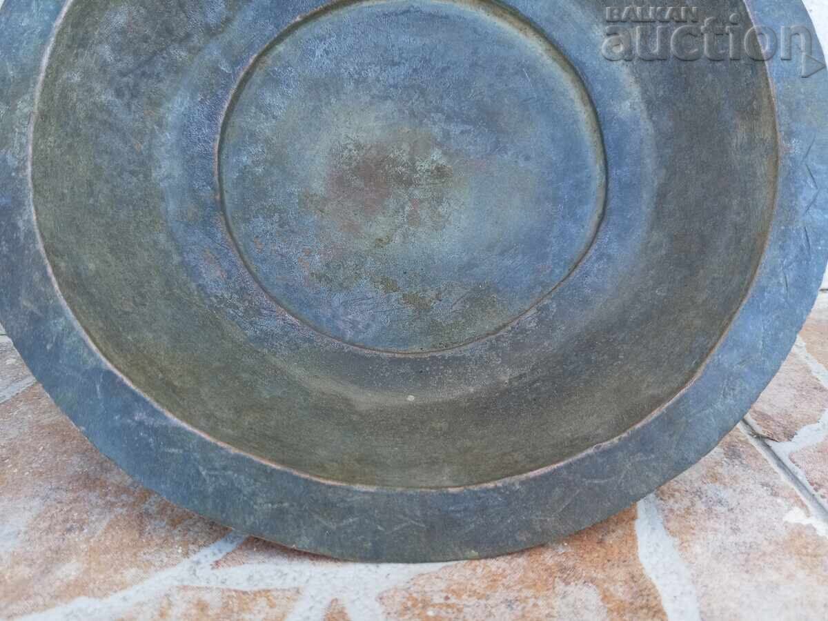 very old Renaissance copper plate, copper plate, bowl - 5 very old Renaissance copper plate, copper plate, bowl - 5