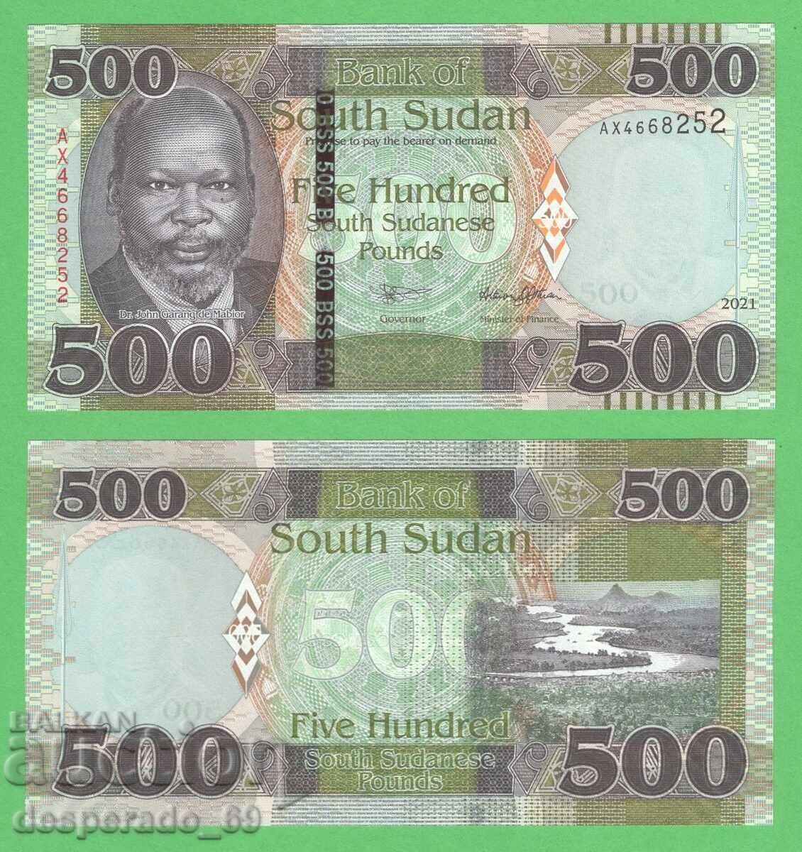 South Sudan 500 Pounds 2021 UNC South Sudan 500 Pounds 2021 UNC