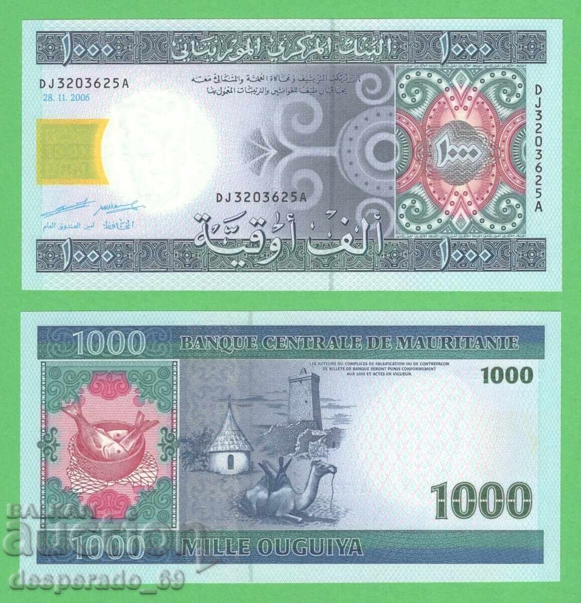 (¯`'•.¸ MAURITANIA 1000 oguya 2006 UNC ¸.•'´¯)
