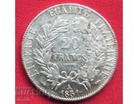 20 franci 1851 Franța (20 franci Franța) (aur)