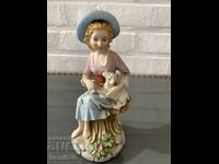 Very old biscuit porcelain figure with markings