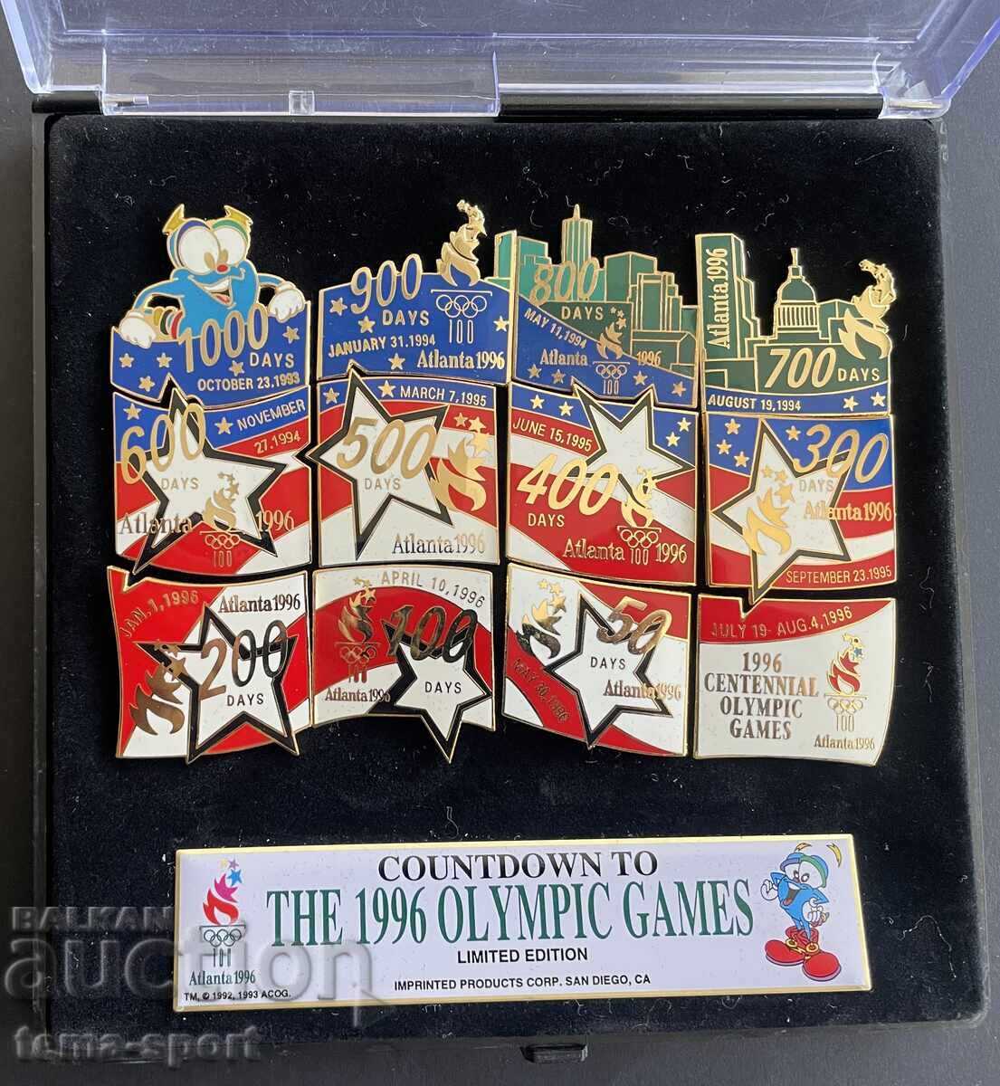 Auction 1387 USA Lot of 12 Stamps Atlanta Olympics 1996 Enamel Auction 1387 USA Lot of 12 Stamps Atlanta Olympics 1996 Enamel