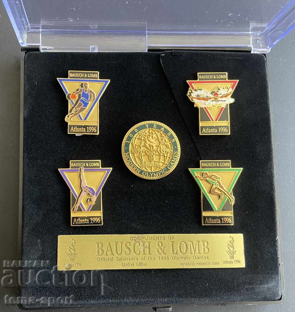 1388 USA Lot of 5 stamps Atlanta Olympics 1996. Enamel certificates 1388 USA Lot of 5 stamps Atlanta Olympics 1996. Enamel certificates