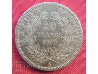 20 Francs 1859 France ( 20 франка  Франция ) (злато )