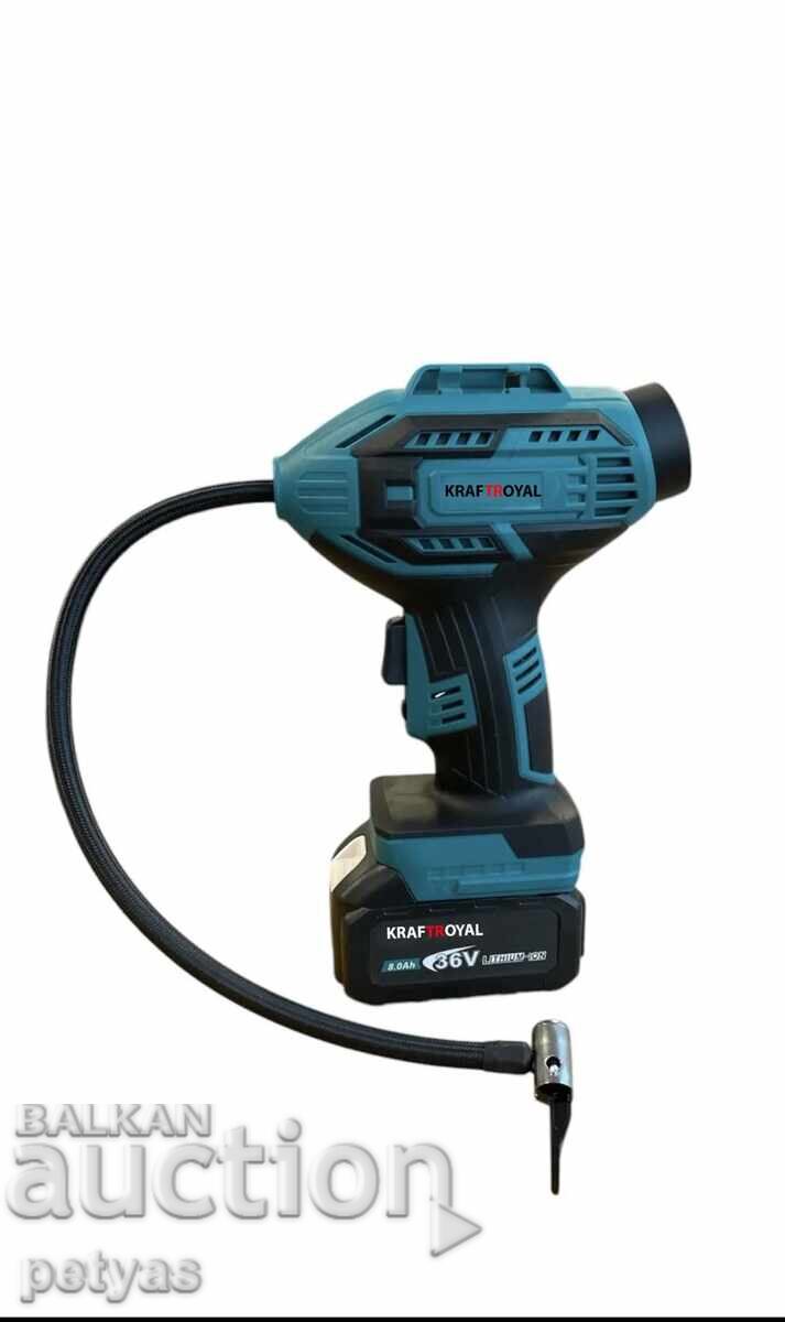 Auction  Cordless Tire Compressor KraftRoyal 36V-8Ah. With 2 batteries