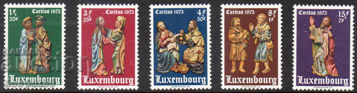 1973. Luxembourg. Religious statuettes - Charitable. 1973. Luxembourg. Religious statuettes - Charitable.