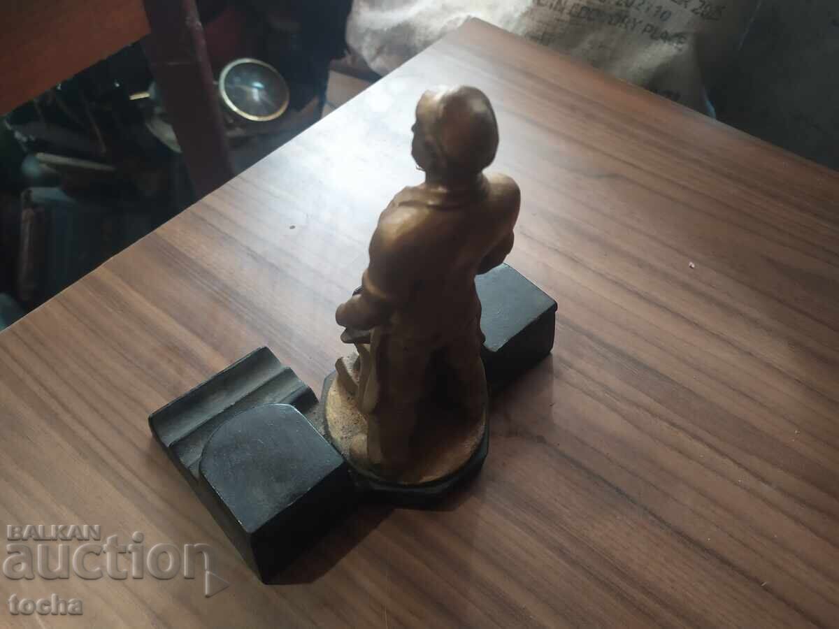 Auction  Old metal inkwell