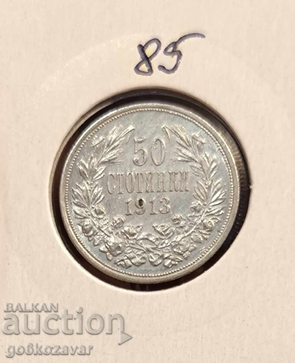 България 50 ст 1913г Сребро !