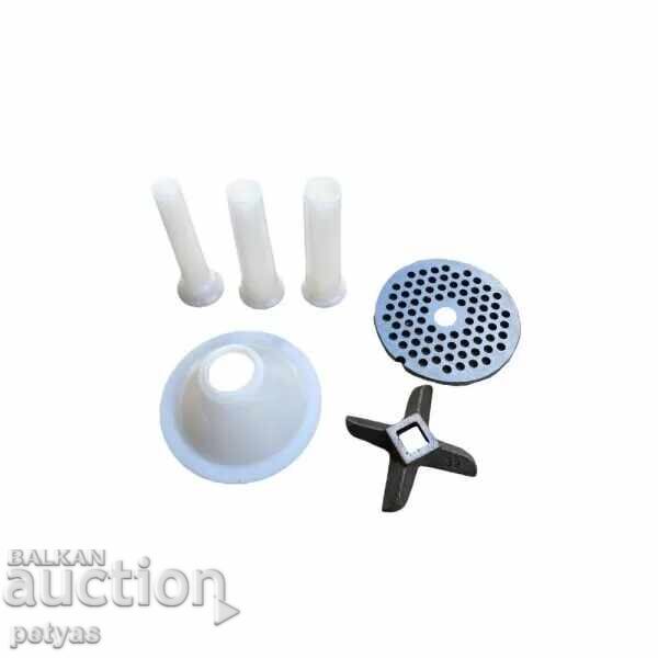 Delivery of Cast iron meat grinder No. 32 + electric motor 1.5 kW/1500 rpm + funnel