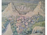 Painting "Balchik", artist Zhecho Dunev (1926-1975)