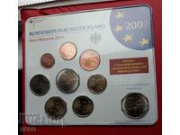 Germany SET 2009 J-Hamburg of 9 coins/2x2 euro/