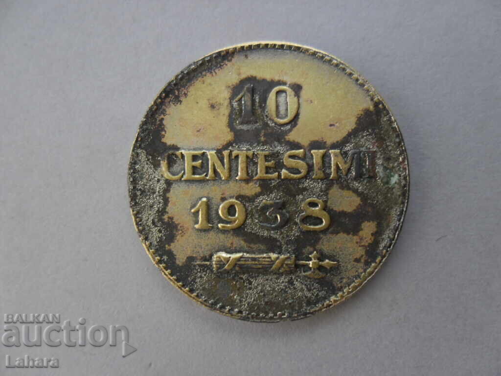10 centesims 1938 San Marino 10 centesims 1938 San Marino