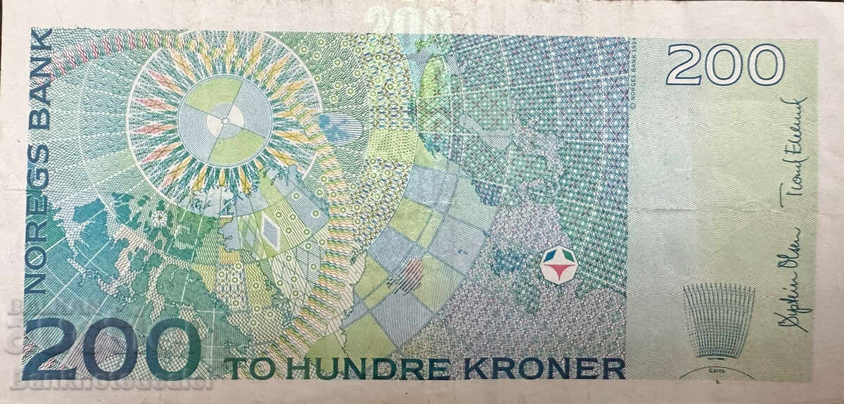 Auction  Norway 200 Kroner 2013 Pick 50f Ref 2028