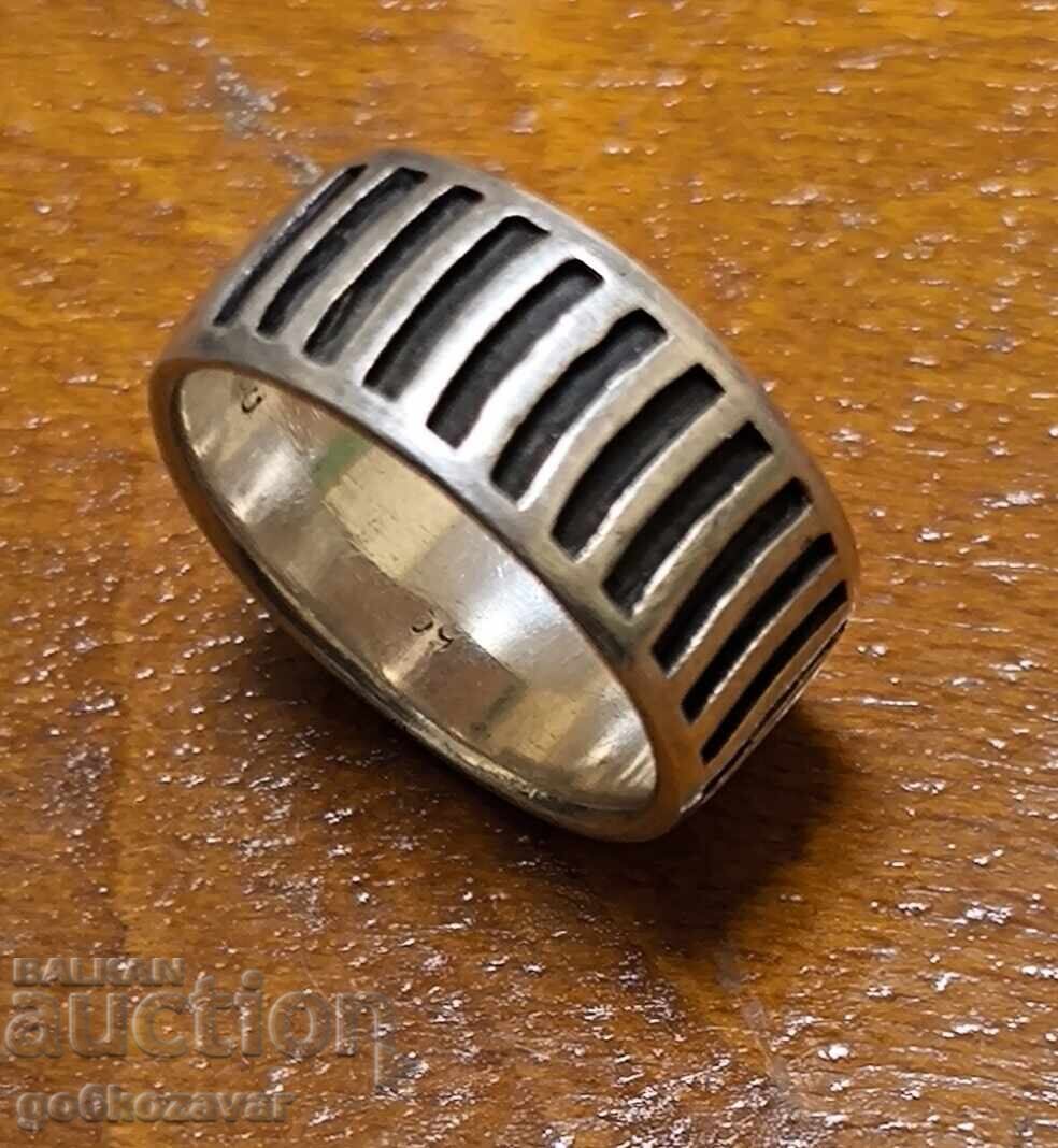 Auction  Silver Men's Ring, Mexican Ring! Native American Patterns!
