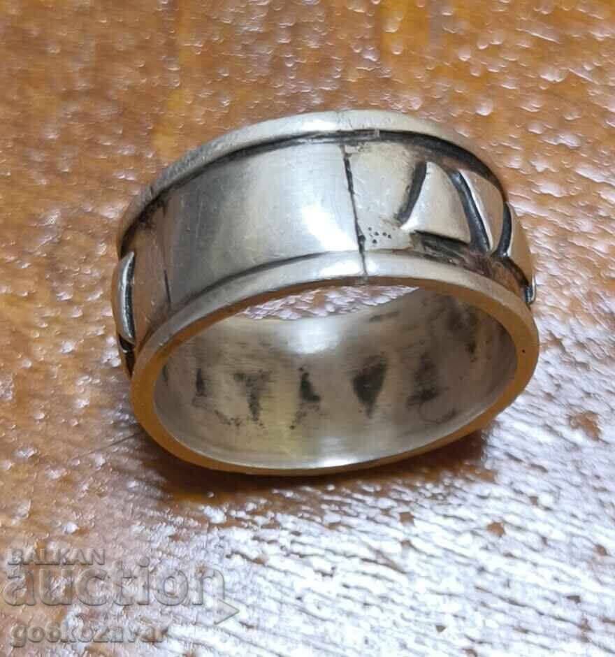 Silver Men's Ring, Mexican Ring! Native American Patterns! - 7 Silver Men's Ring, Mexican Ring! Native American Patterns! - 7