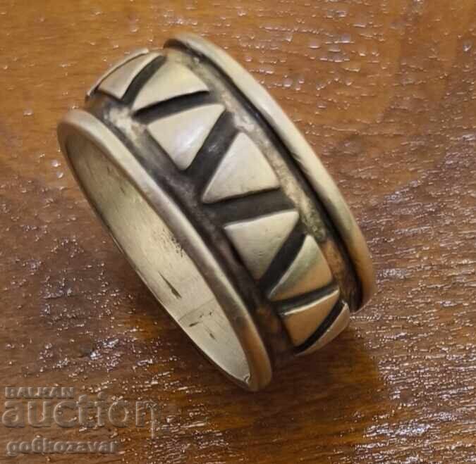 Silver Men's Ring, Mexican Ring! Native American Patterns! Silver Men's Ring, Mexican Ring! Native American Patterns!