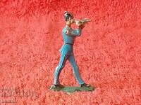 Παλιά μεταλλική φιγούρα στρατιώτη μουσικού