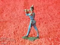 Παλιά μεταλλική φιγούρα στρατιώτη μουσικού