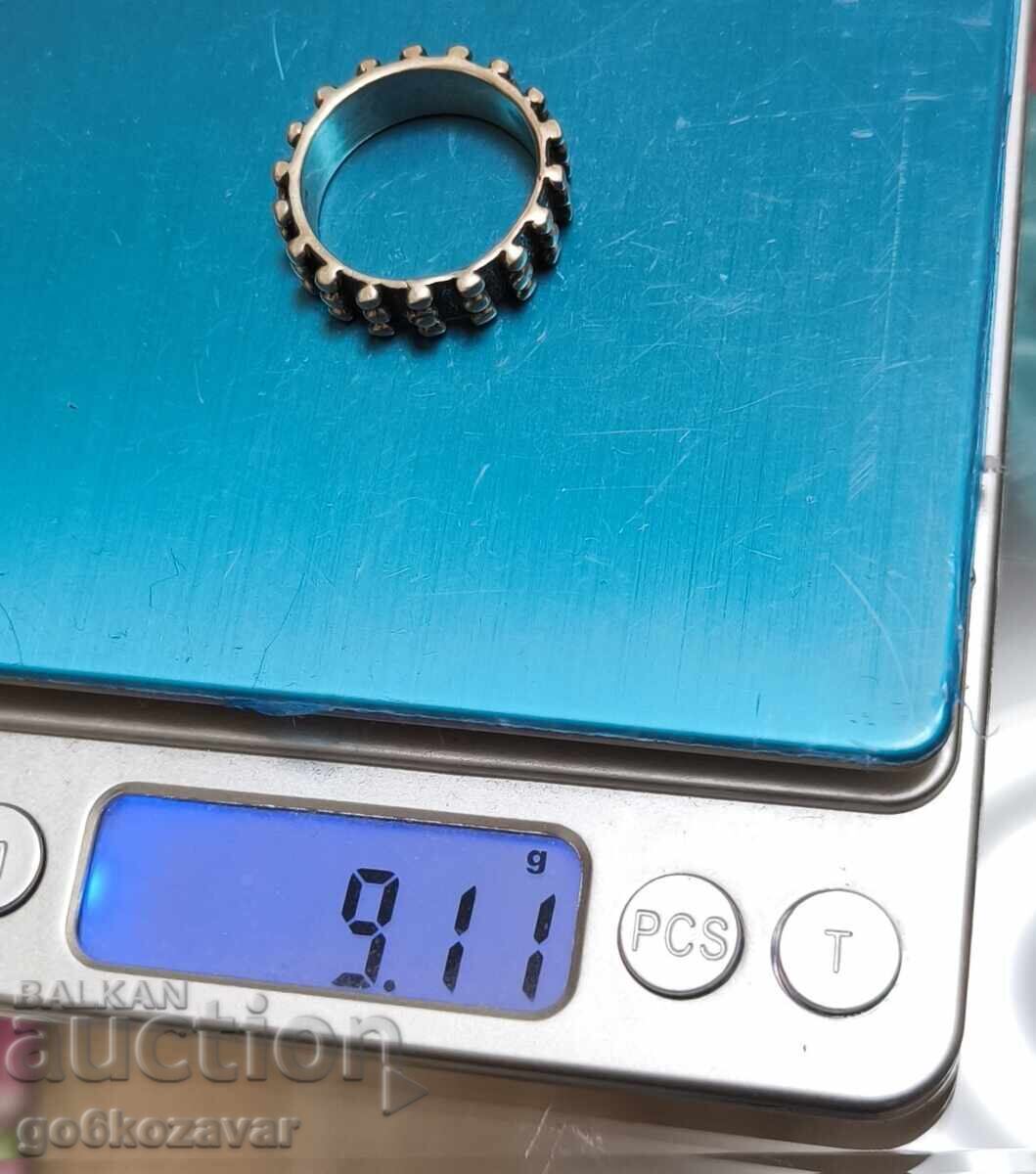 Men's Silver Large Ring, Navajo Geneva Apachito! - 6 Men's Silver Large Ring, Navajo Geneva Apachito! - 6