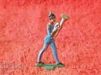 Παλιά μεταλλική φιγούρα στρατιώτη μουσικού