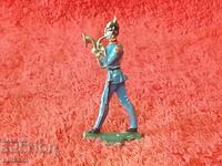 Παλιά μεταλλική φιγούρα στρατιώτη μουσικού