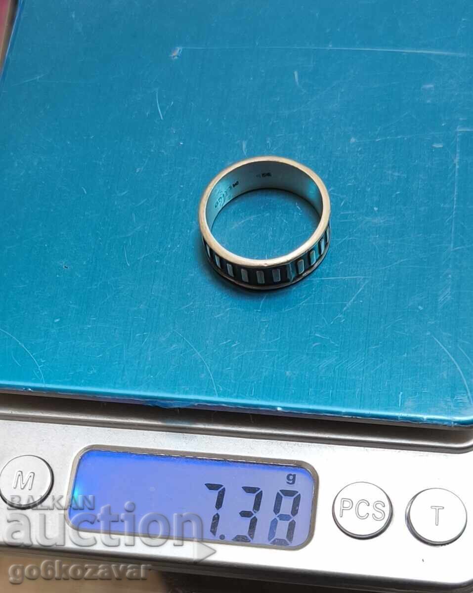 Livrarea Inel de argint pentru bărbați, inel din Mexic!