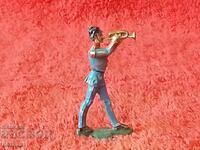 Παλιά μεταλλική φιγούρα στρατιώτη μουσικού